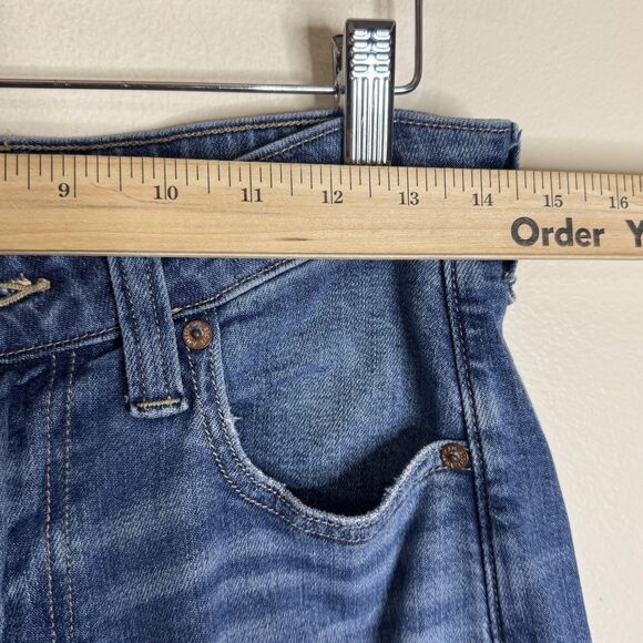 American Eagle Jeans Womens 4 Blue Super High Rise Baggy Wide Leg Cargo Stretch - Picture 6 of 14